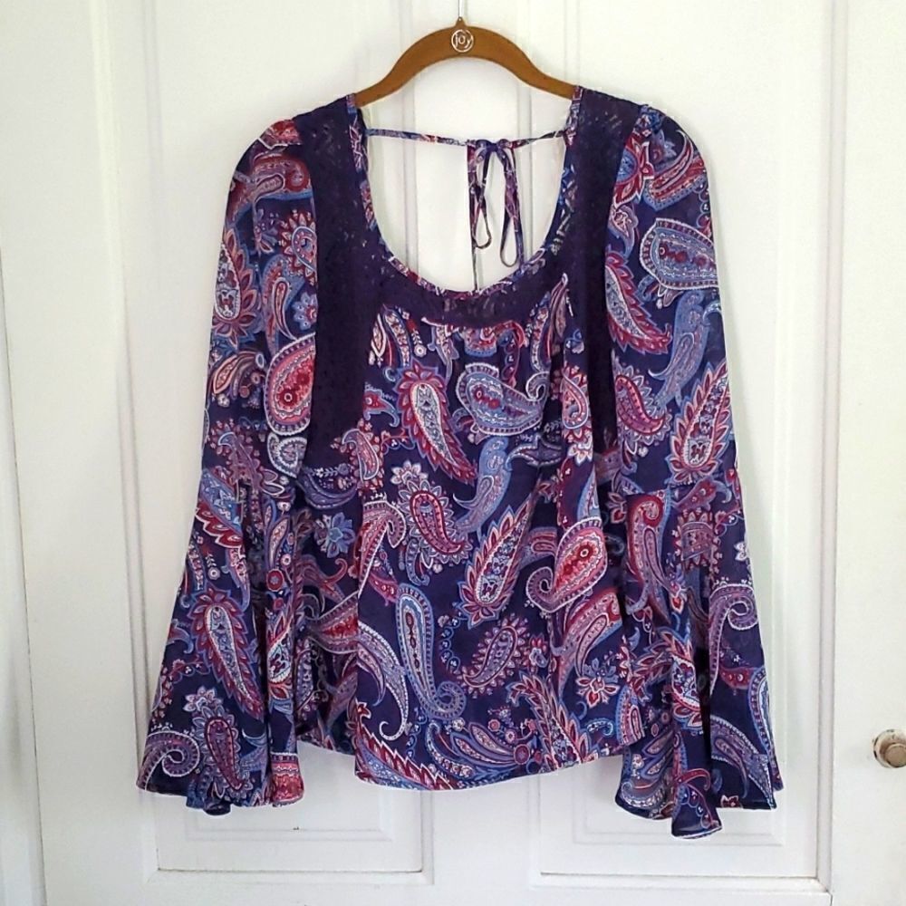 Altar'd State Paisley Boho Lacy Top